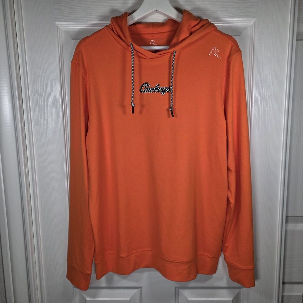 Rhoback x Oklahoma State Cowboys Mens Small Performance Pullover Hoodie Orange